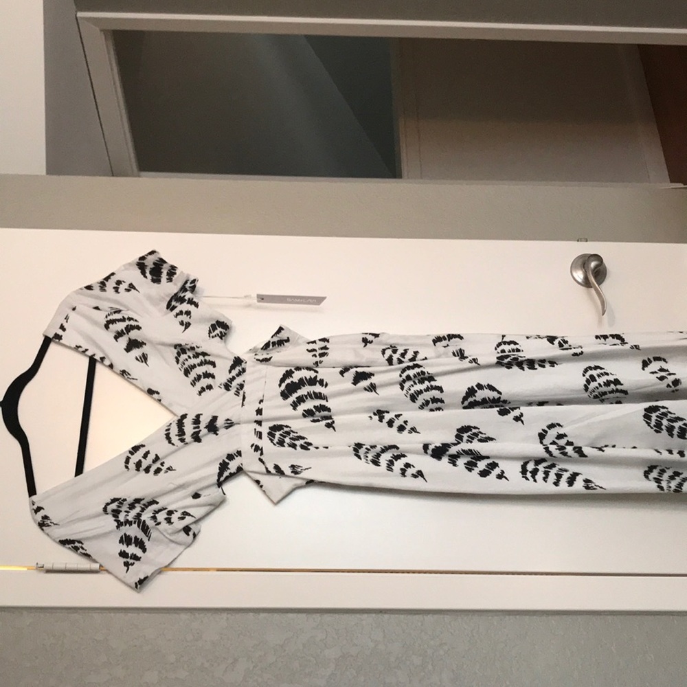 Anthropologie White Midi Dress w Cutouts